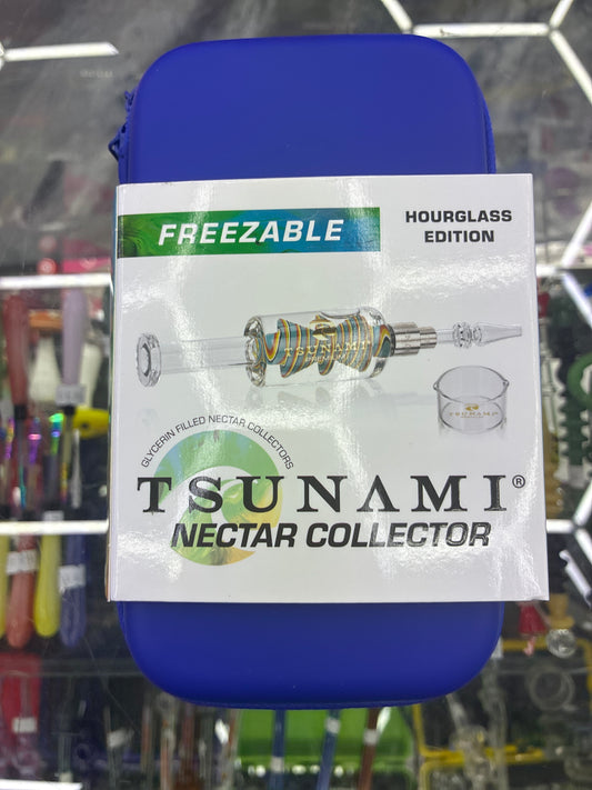 Tsunami freezeable nectar collector hourglass edition blue