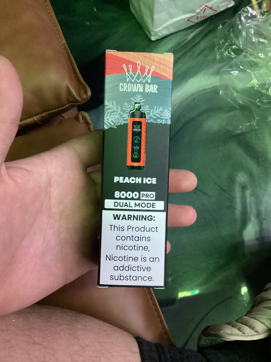 Al fakher crown bar peach ice 8000puffs