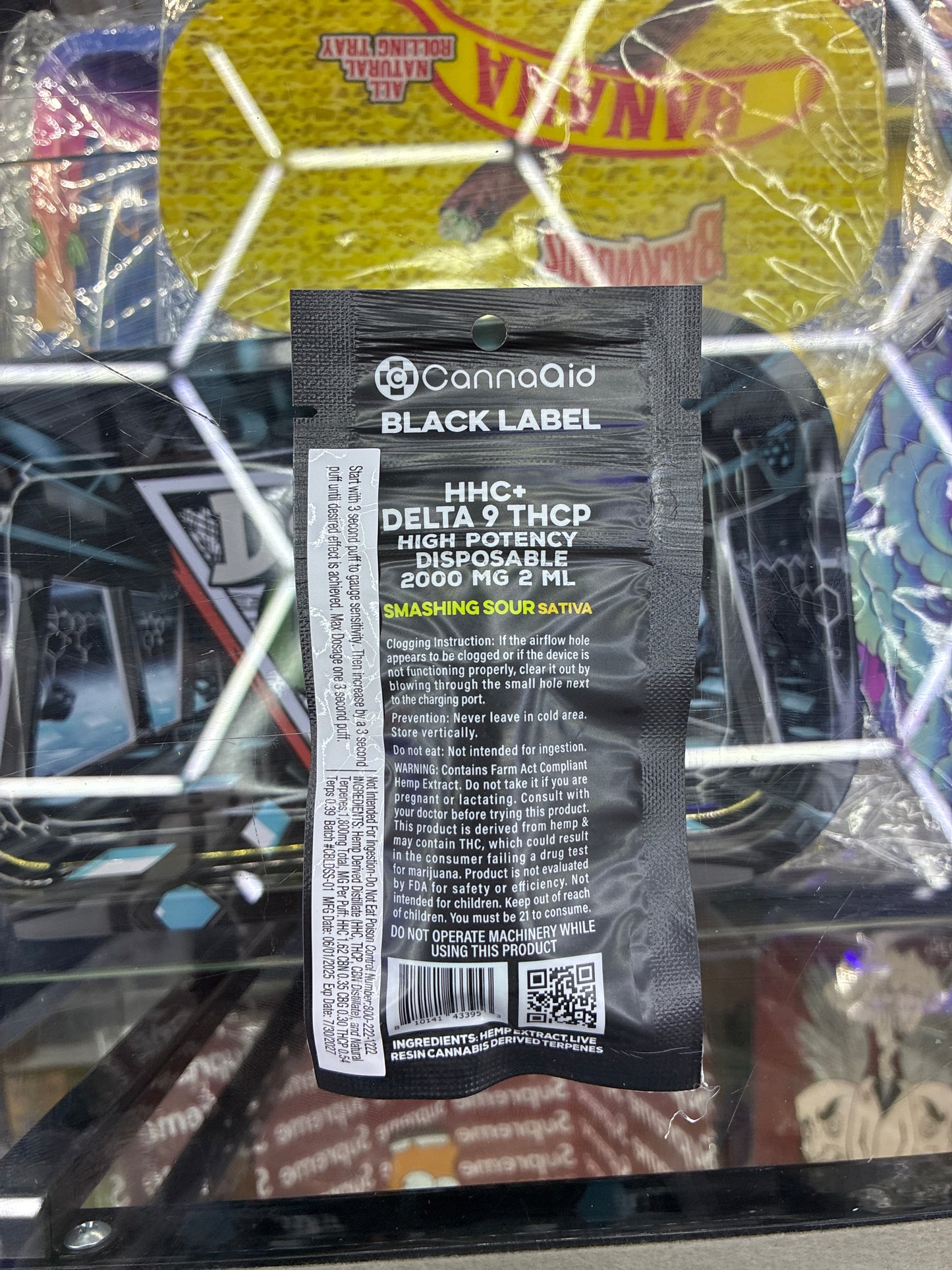 CannaAid Black Label d-9 thcp 2g smashing sour sativa