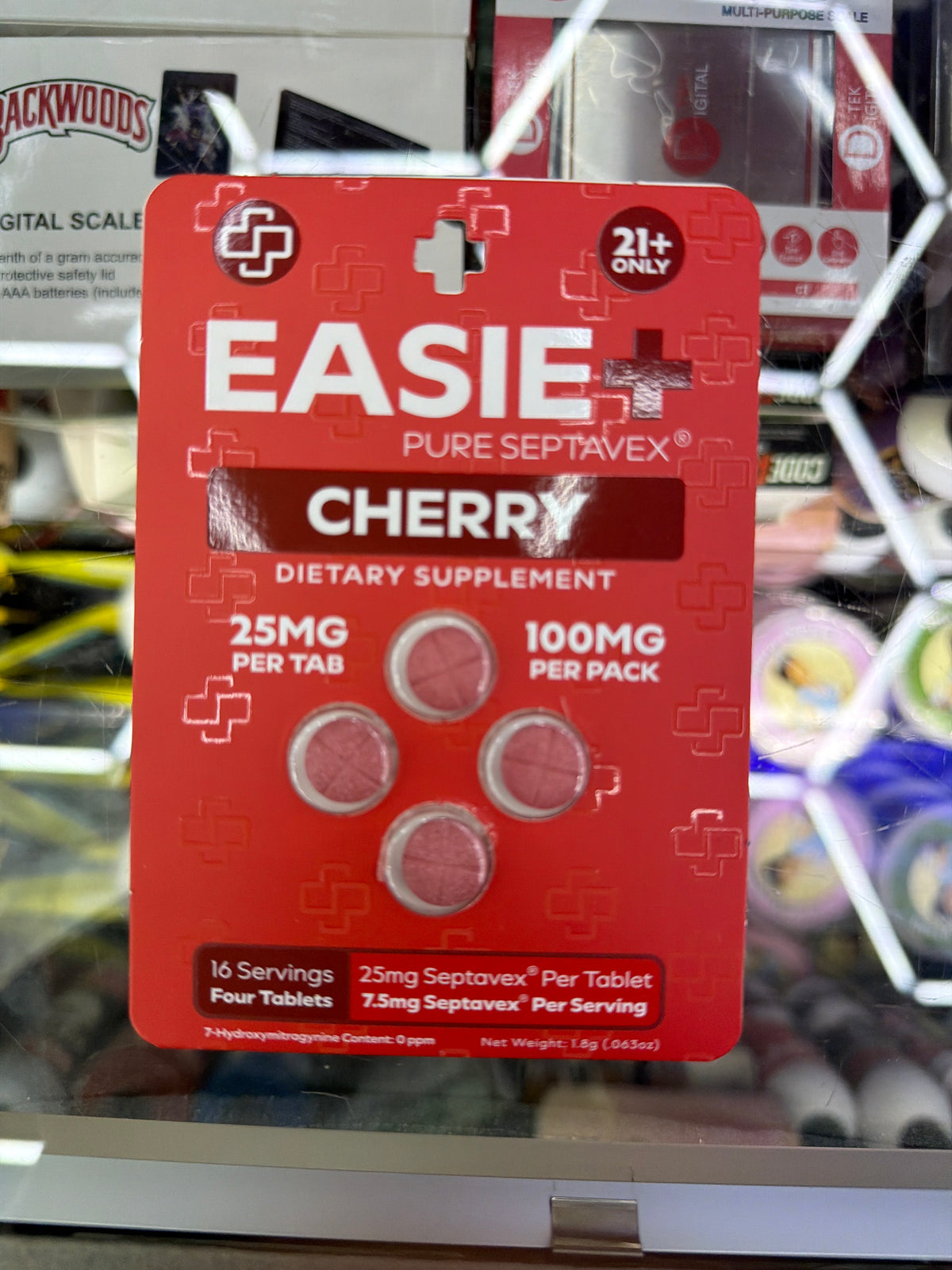 Easie + pure septavex 25mg x4ct cherry