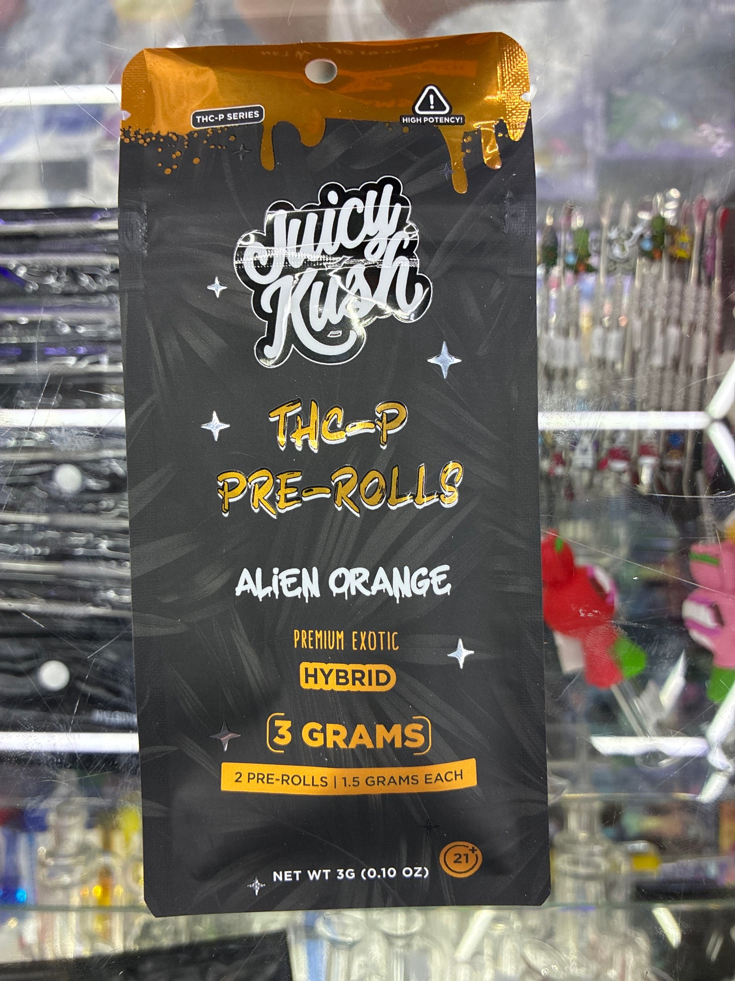 Juicy kush thc-p prerolls 3g alien orange hybrid