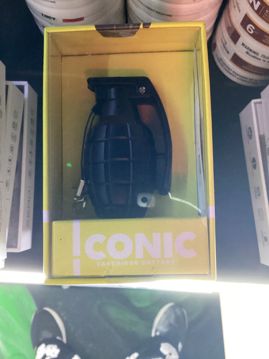 Iconic cartridge grenade battery black