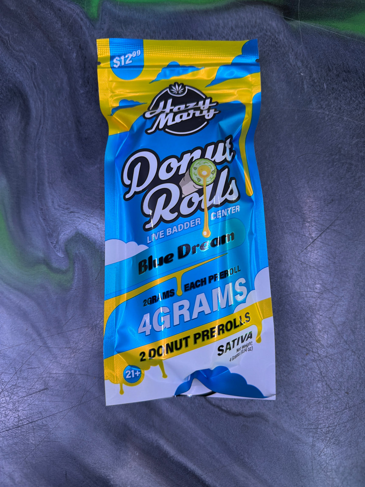 HAZY MARY THCP 2G DONUT PRE-ROLL Blue Dream