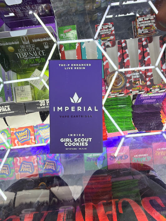 Imperial thc-p enhanced live resin 1g cartridge Indica Girl Scout Cookies