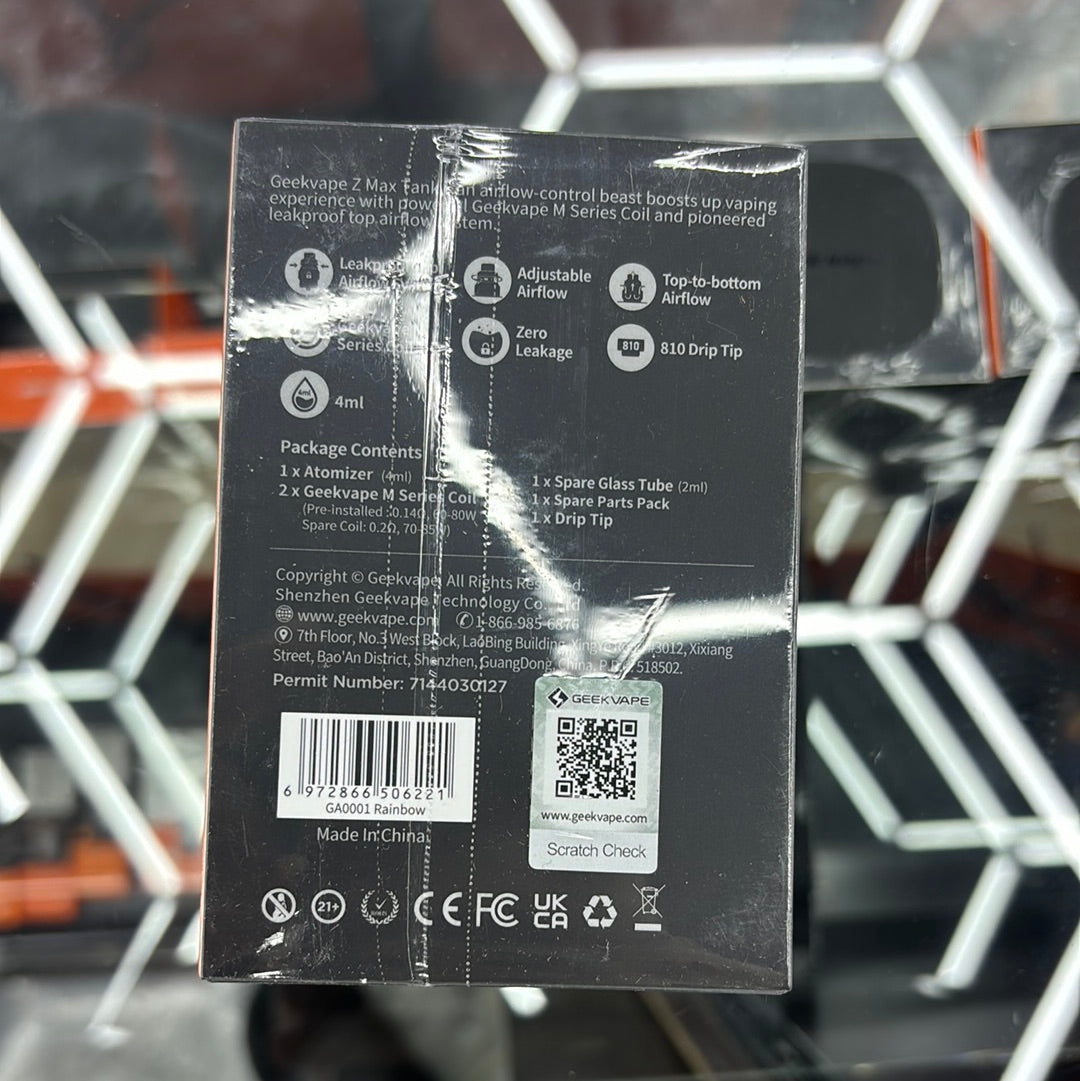 Geek Vape Z max tank 4ML rainbow