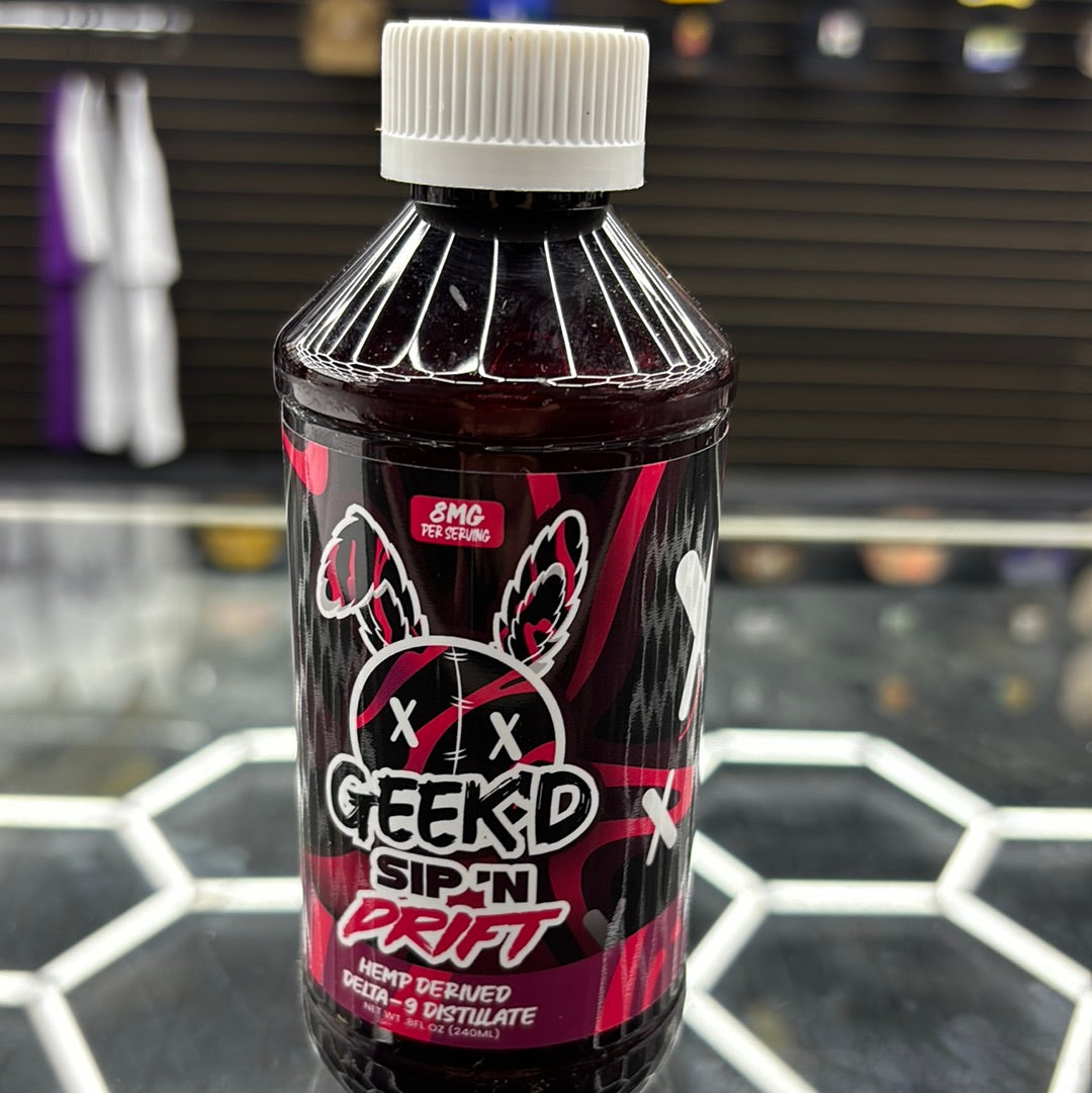 Geek,d sip in drift, hemp derived Delta9 distillate