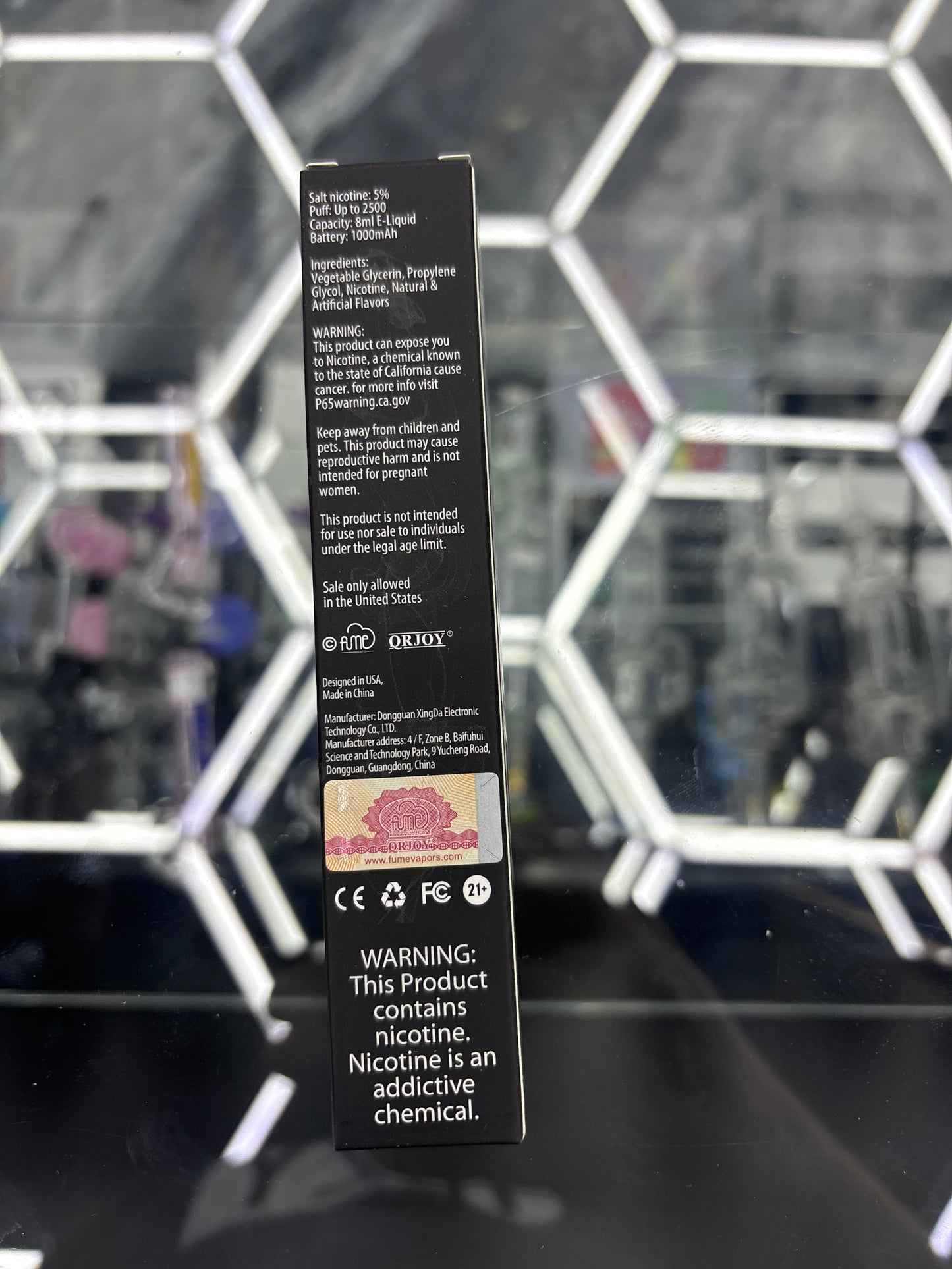 Fume black ice ultra 2500 puffs