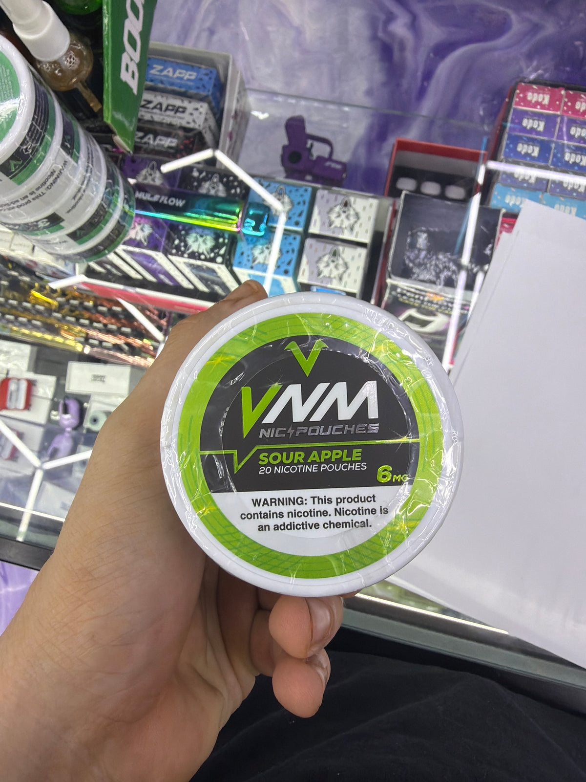 VNM NIC POUCHES SOUR APPLE 6mg