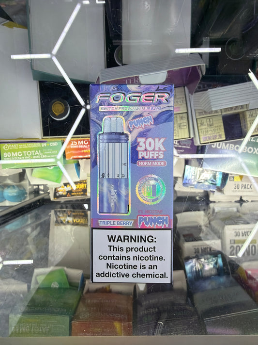 Fogger switch pro disposable pod 30k puffs triple berry punch