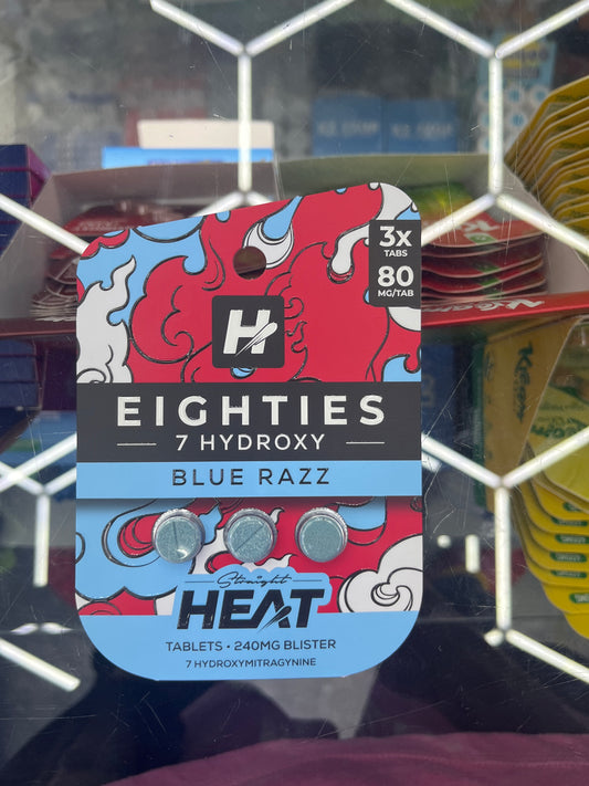 Heat eighties 7 hydroxy 3ct 80mg blue razz
