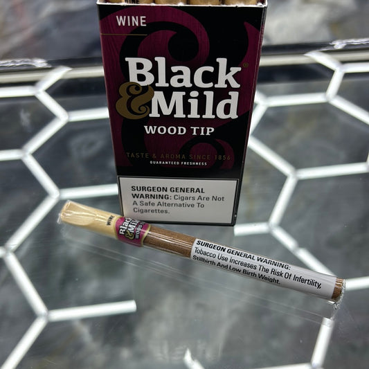 Black & mild wine, wood tip