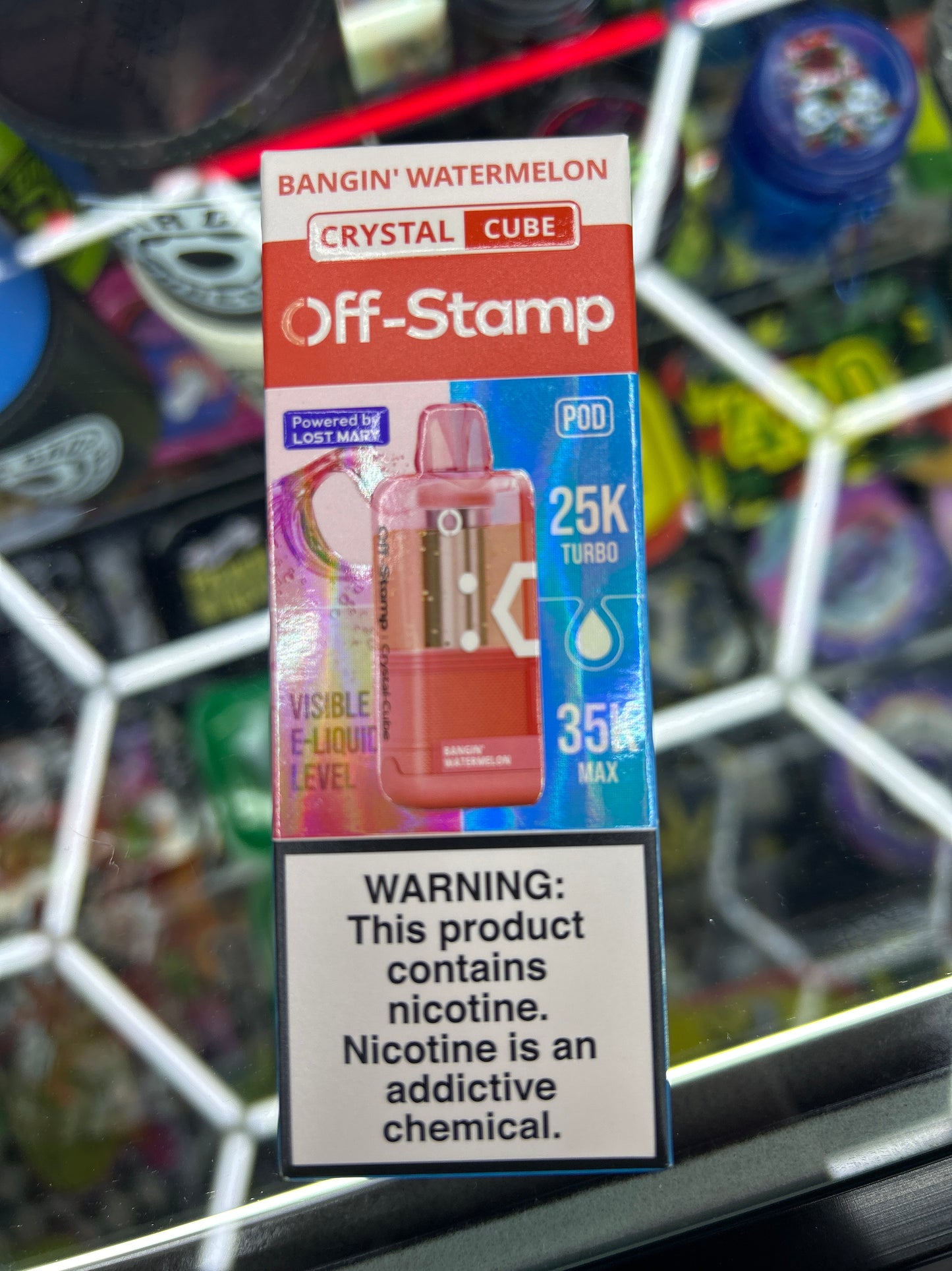 Off stamp crystal cube 25K Bangin watermelon