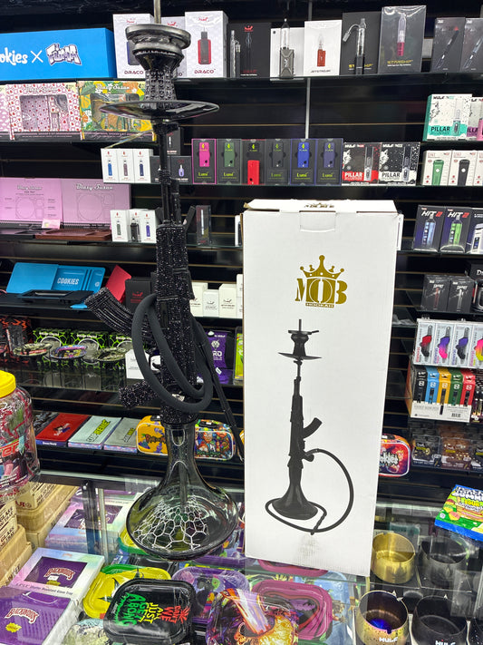Mob AK-47 Swarovski hookah 34’ black
