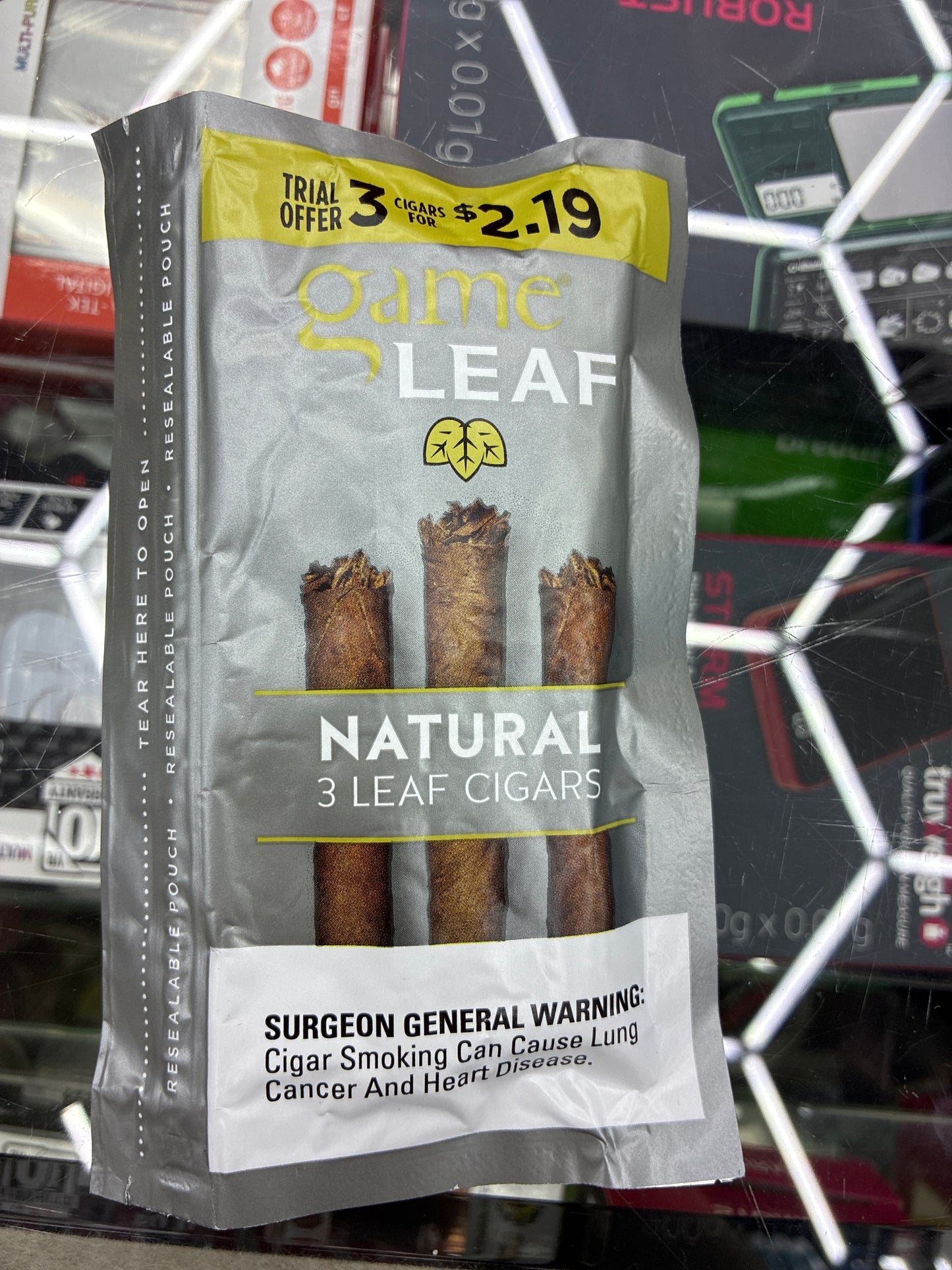 Game leaf natural 3 leaf cigars