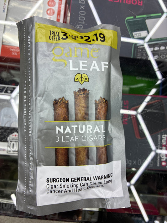 Game leaf natural 3 leaf cigars