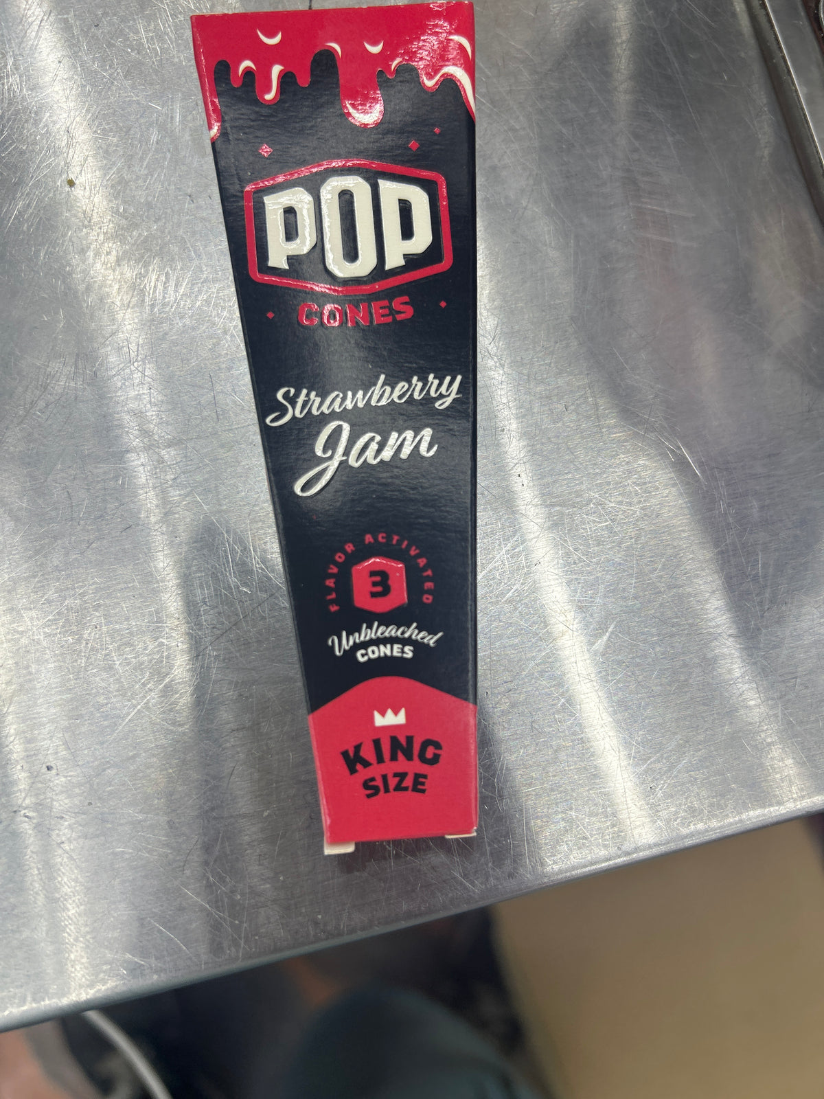 Pop cones strawberry, jam, three pack king sized