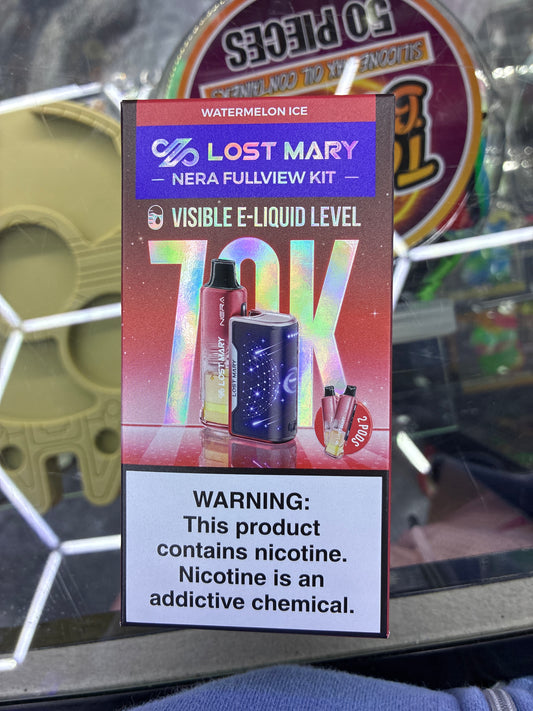 Lost Mary nera fullview kit 70k hits watermelon ice