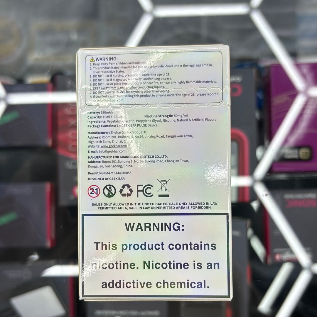 Geek bar pulse grape lemon