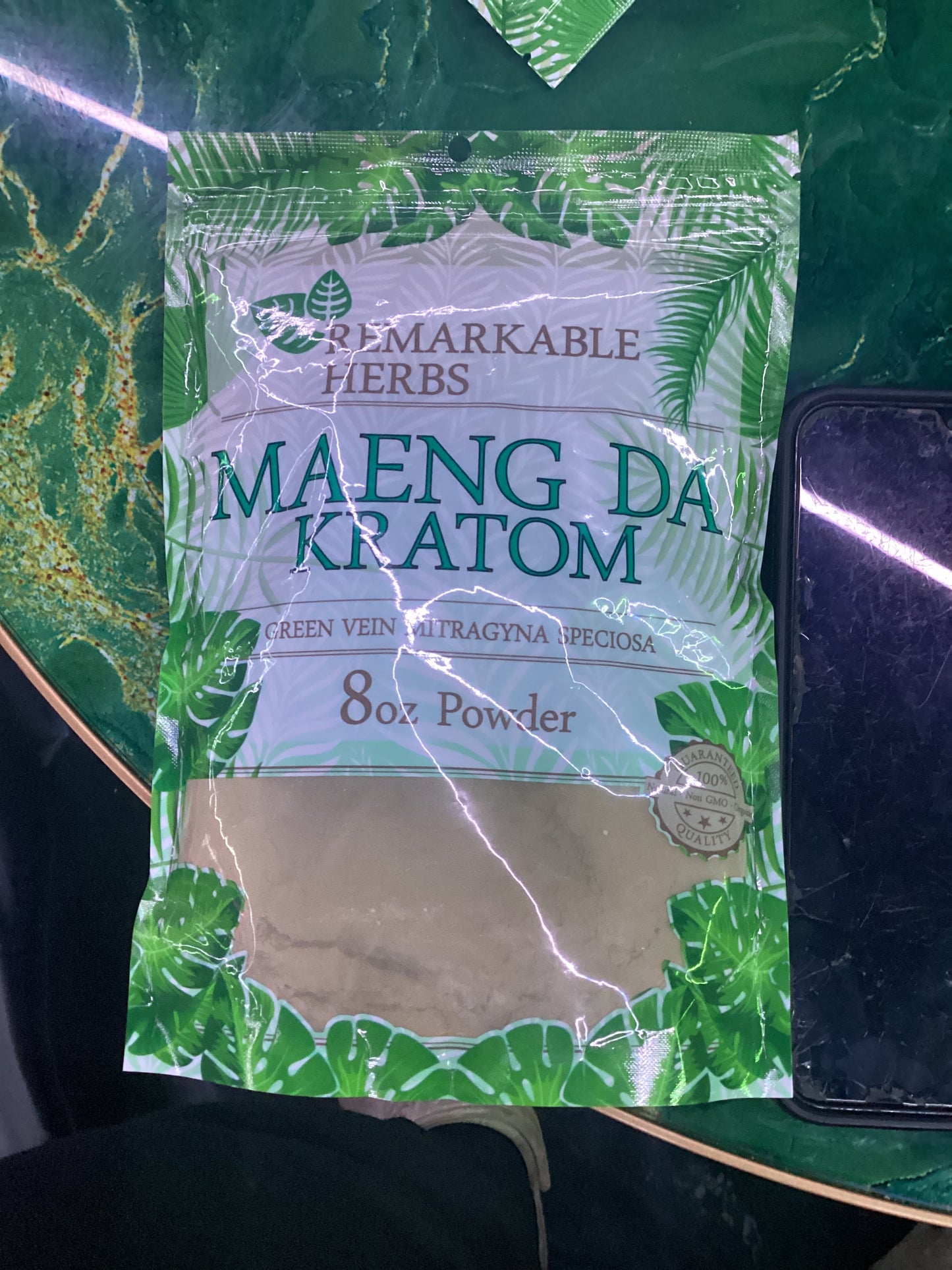 Remarkable herbs, maeng da Kratom , green vein mitragyna speciosa 8oz powder