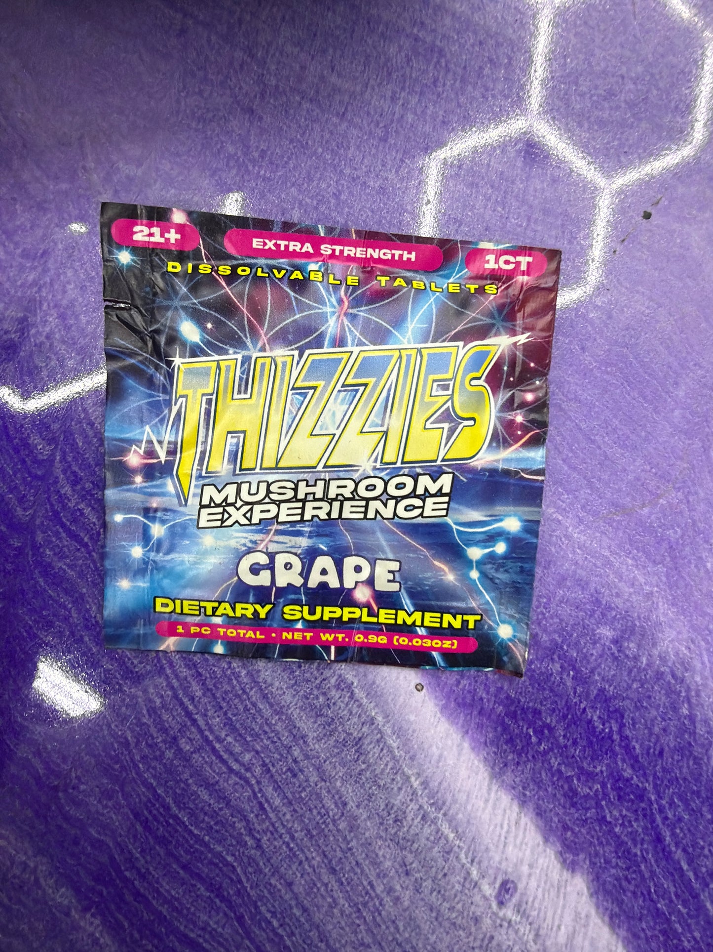 Thizzies mushroom experience dissolvable Tablets Grape