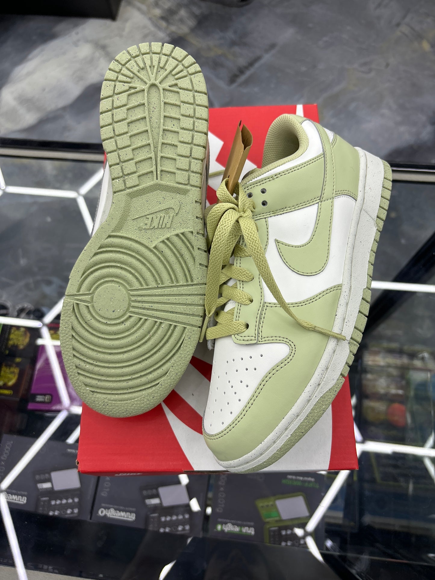 Nike women dunk low next nature olive aura size 7.5