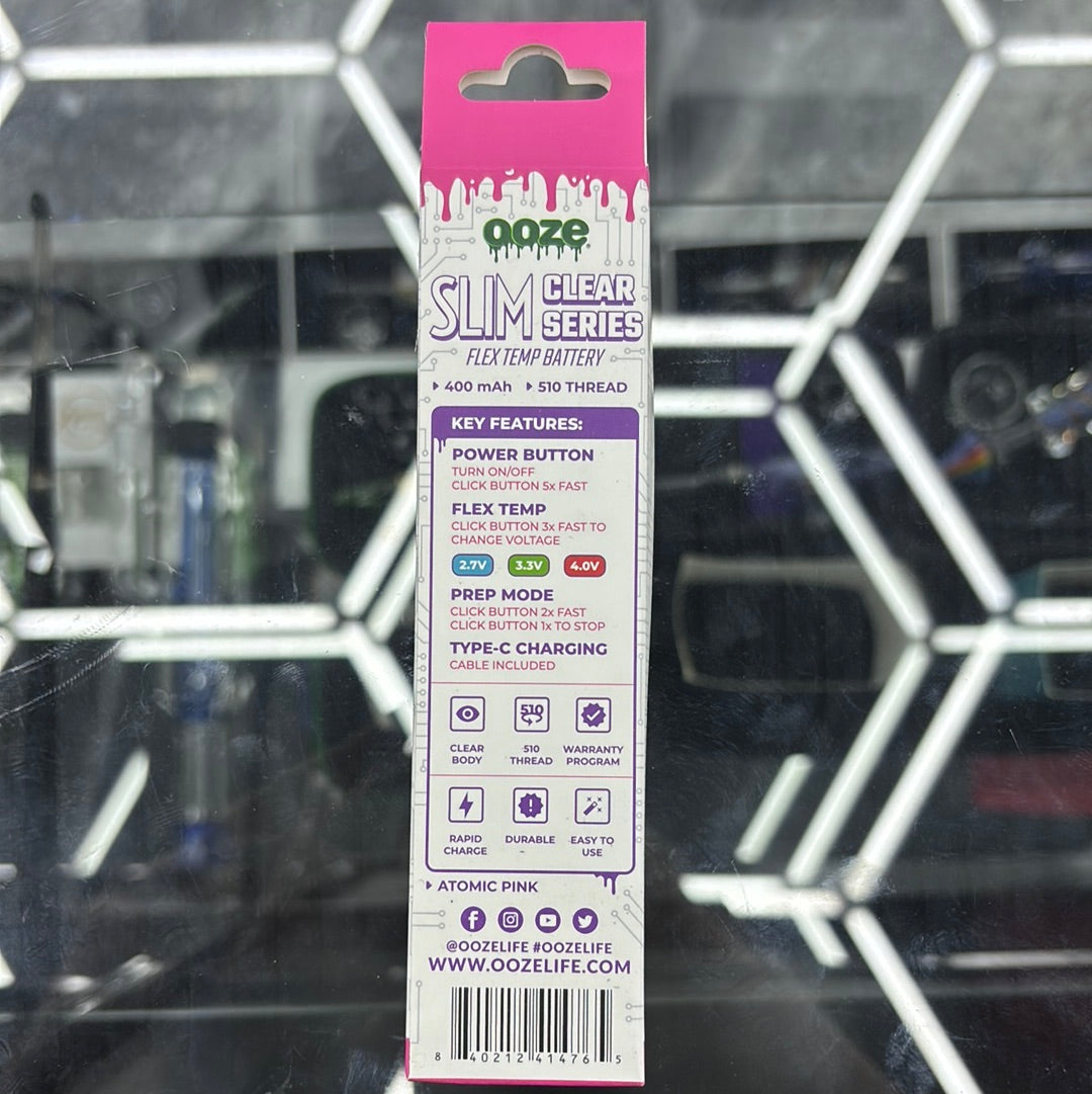 Ooze slim clear series pink