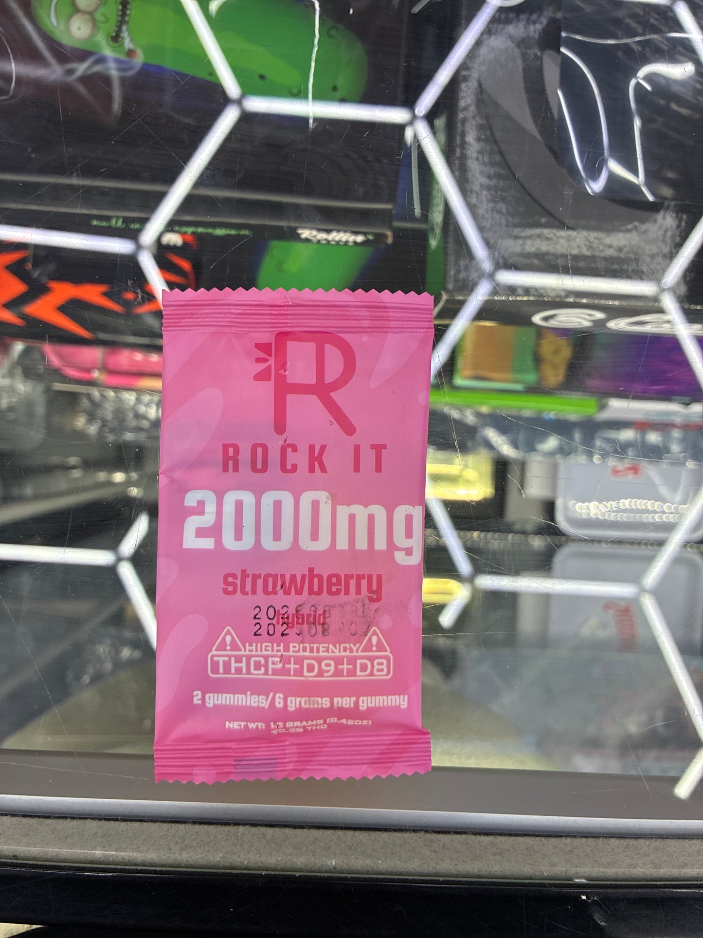 Rock it 2000mg gummy strawberry hybrid