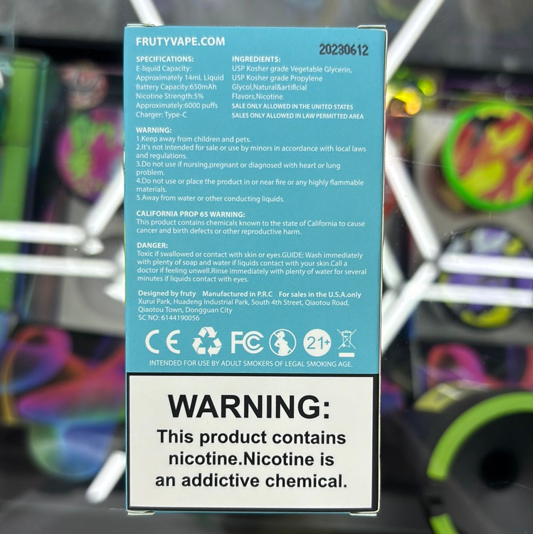 Fruity bar, 6000 strawberry kiwi