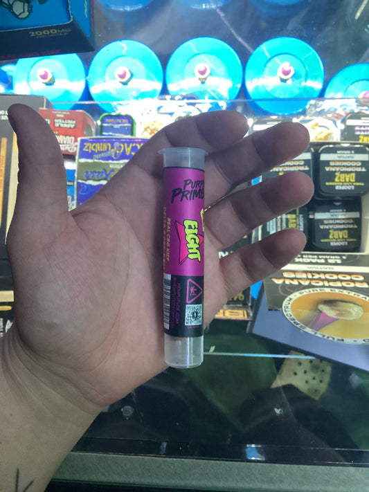 Eight 1g pre rolls purple prim8 indica