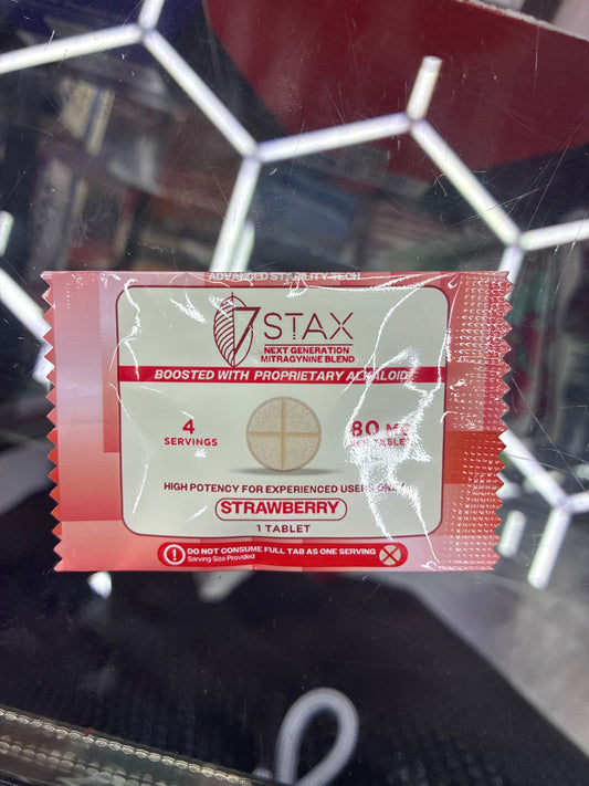 7stax proprietary alkaloid 80mg strawberry