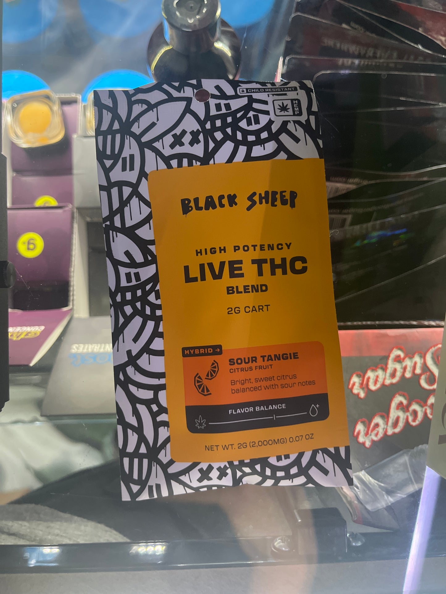 Black sheep live thca blend 2g cartridge sour tangle hybrid