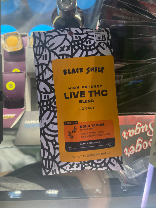 Black sheep live thca blend 2g cartridge sour tangle hybrid
