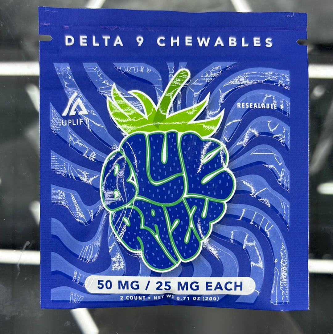 Uplift, blue razz, 50 mg edible two count