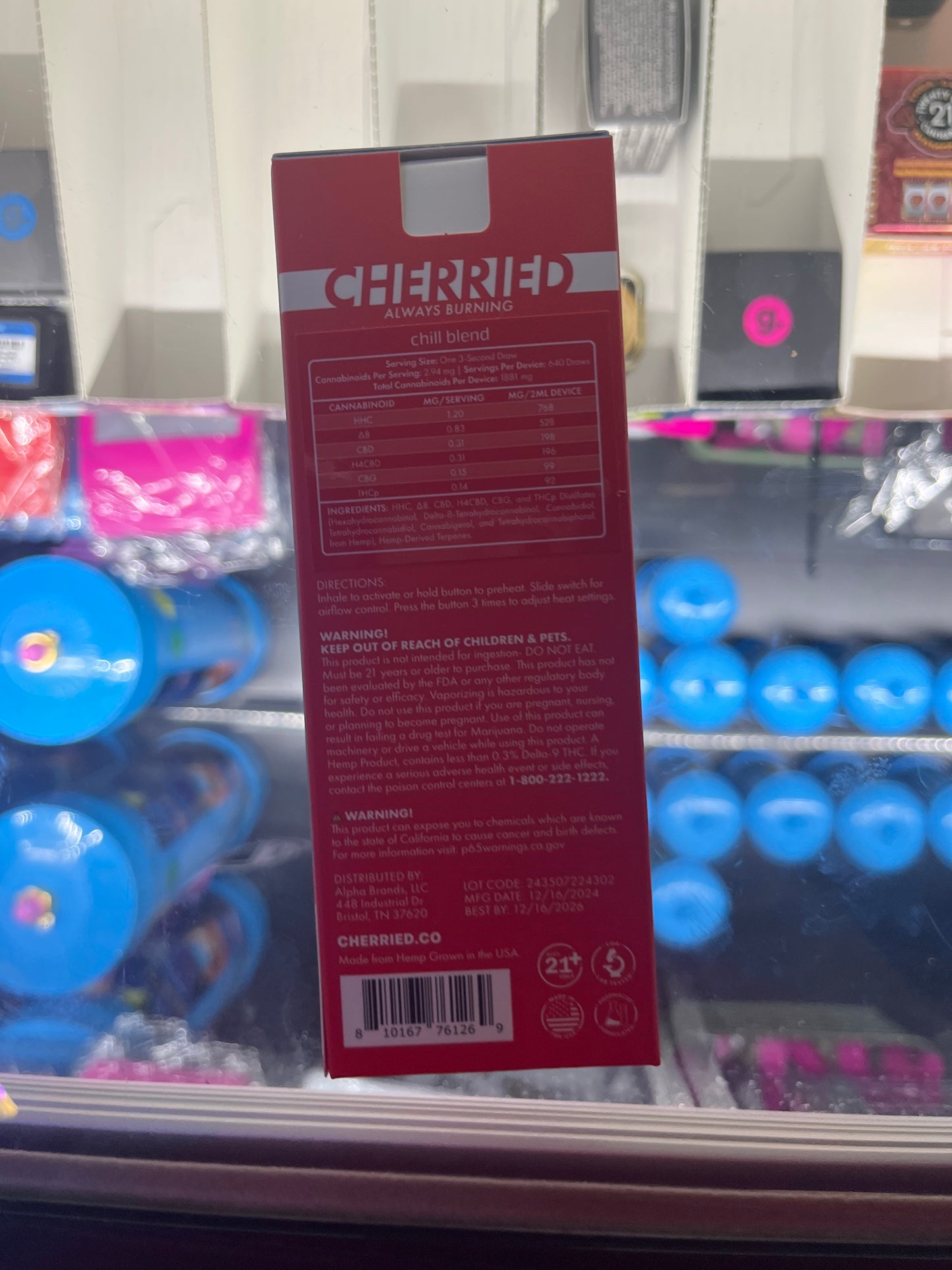 Cherried chill blend 2g dispo godfather og indica