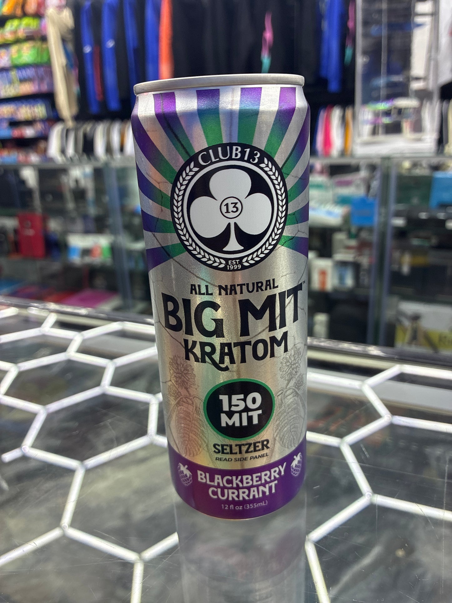 Club 13 all natural big mit kratom seltzer 150mit blackberry currant