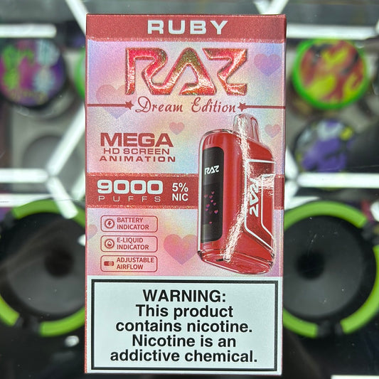 Raz ruby 9000 puffs