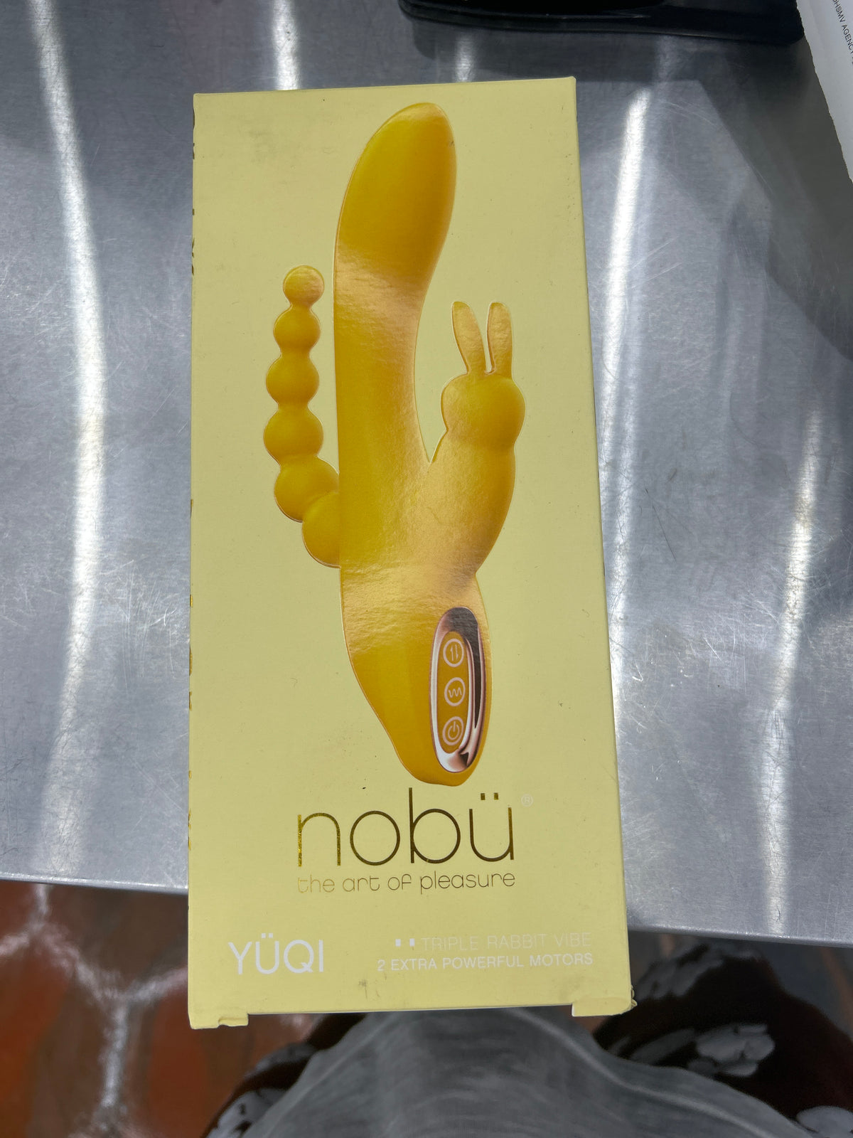 Nobü adult novelty vibrator yüqi tripple rabbit vibe 2 extra powerful motors yellow