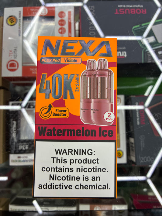 NEXA Flex pod 40k puffs x2 watermelon ice
