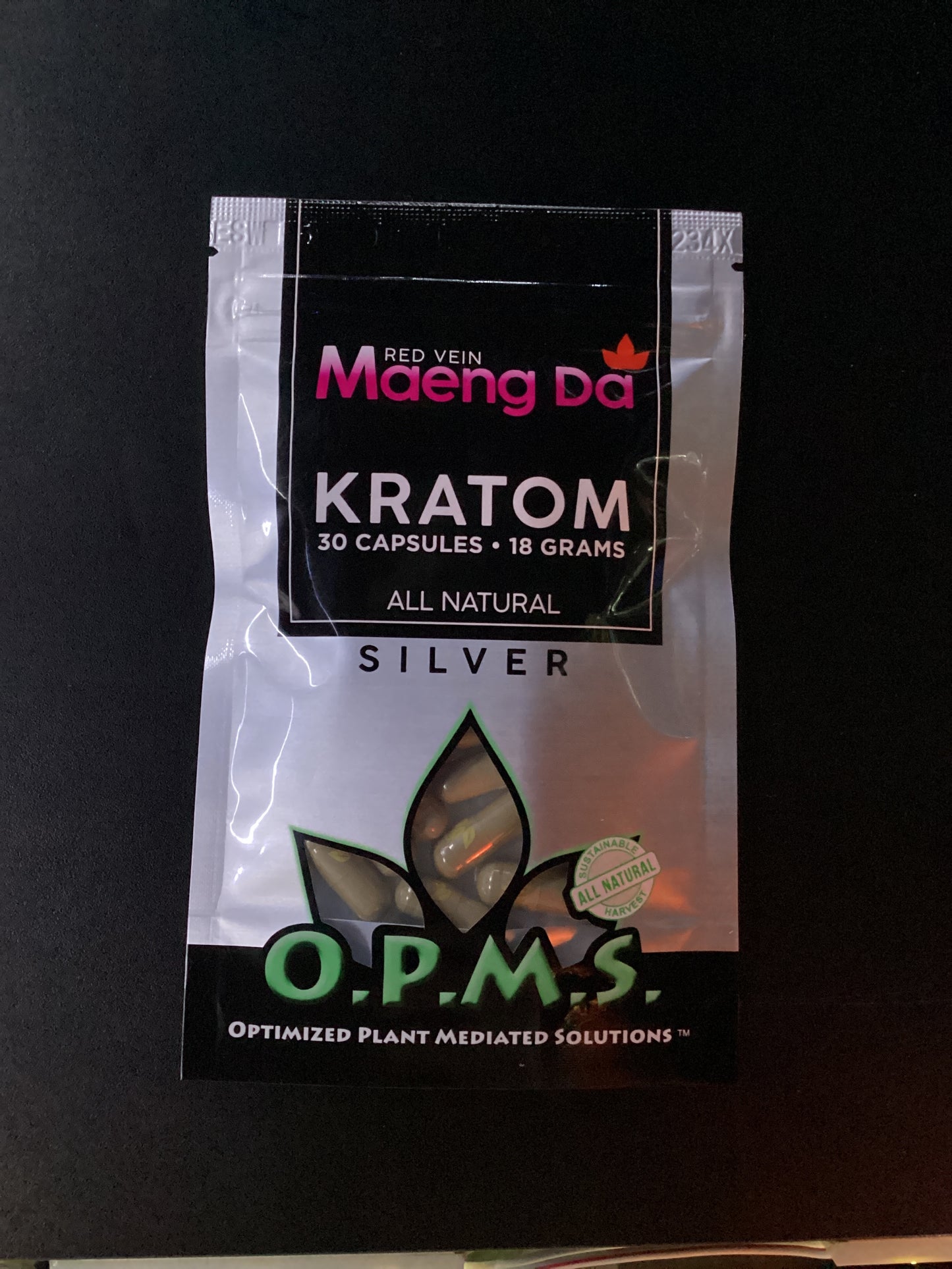 Opms red maeng da kratom 30caps silver