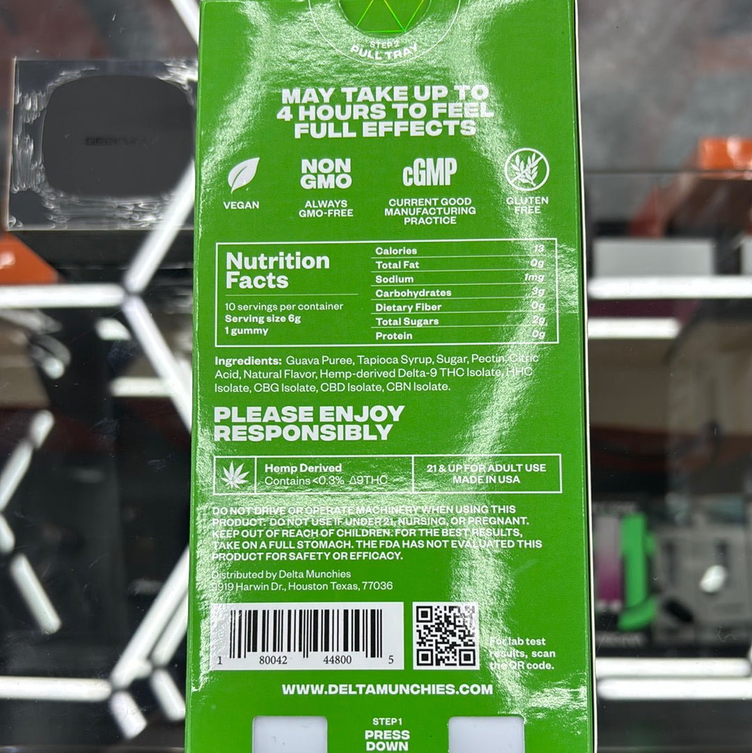 Munchies fruit jam gummies appleberry nectar 10 gummy’s per pack 1000MG