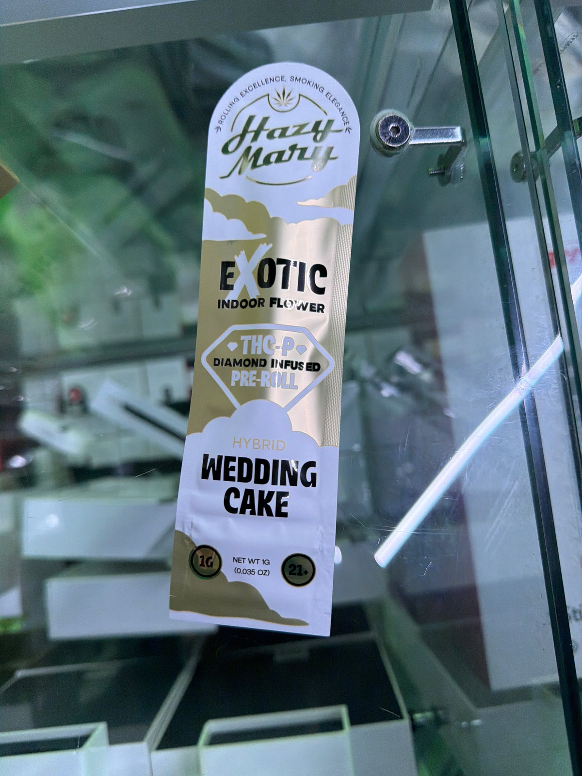 Hazy Mary Delta exotic preroll THCP Diamond infused 1G Wedding Cake (Hybrid)
