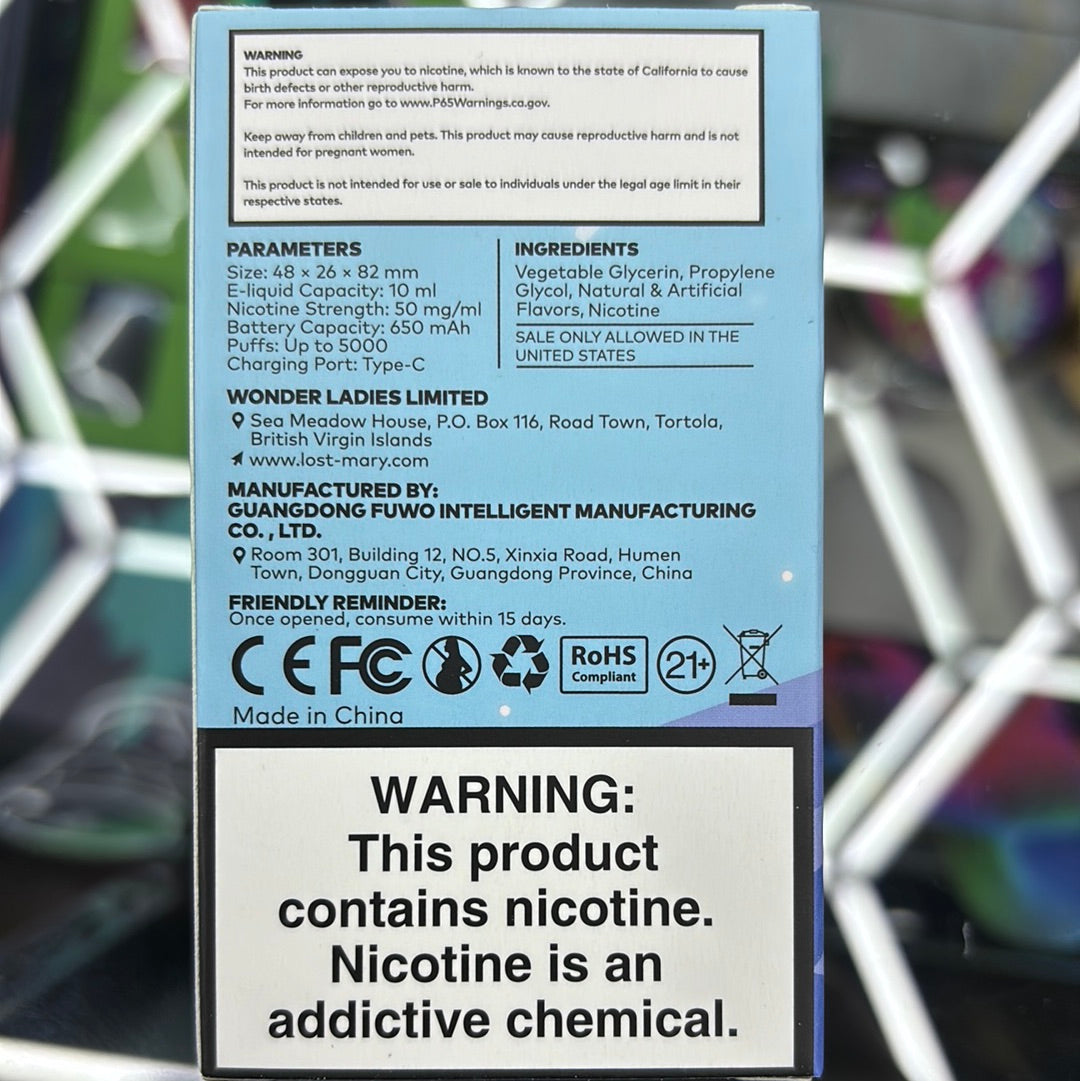 Lost Mary blueberry cloud raspberry gami ￼