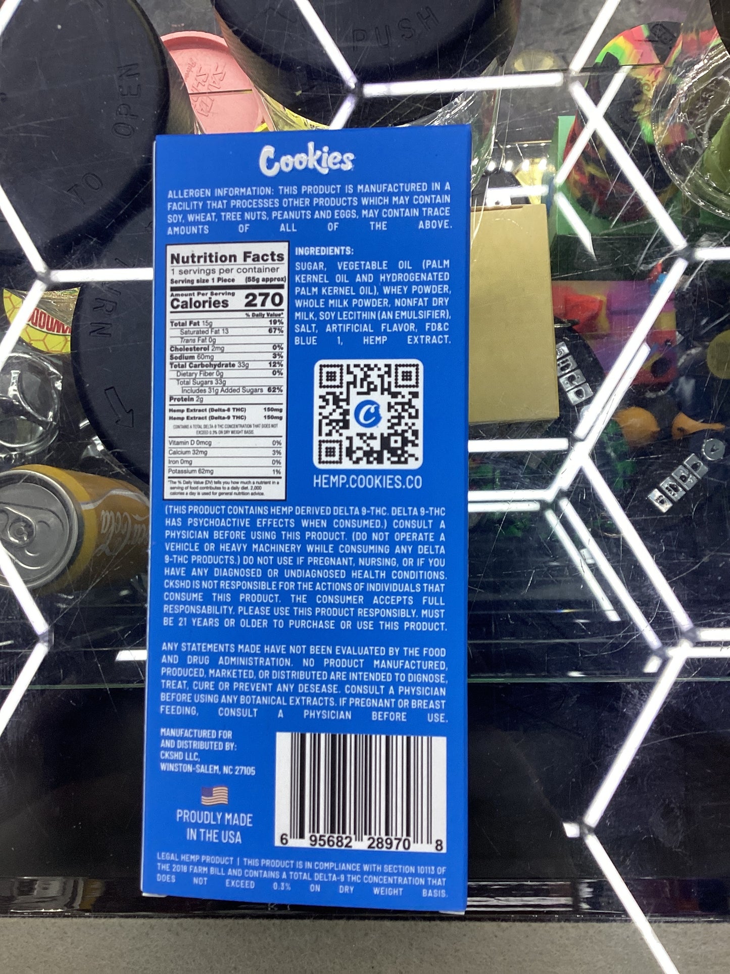 Cookies Milk chocolate infused chocolate bar 300mg