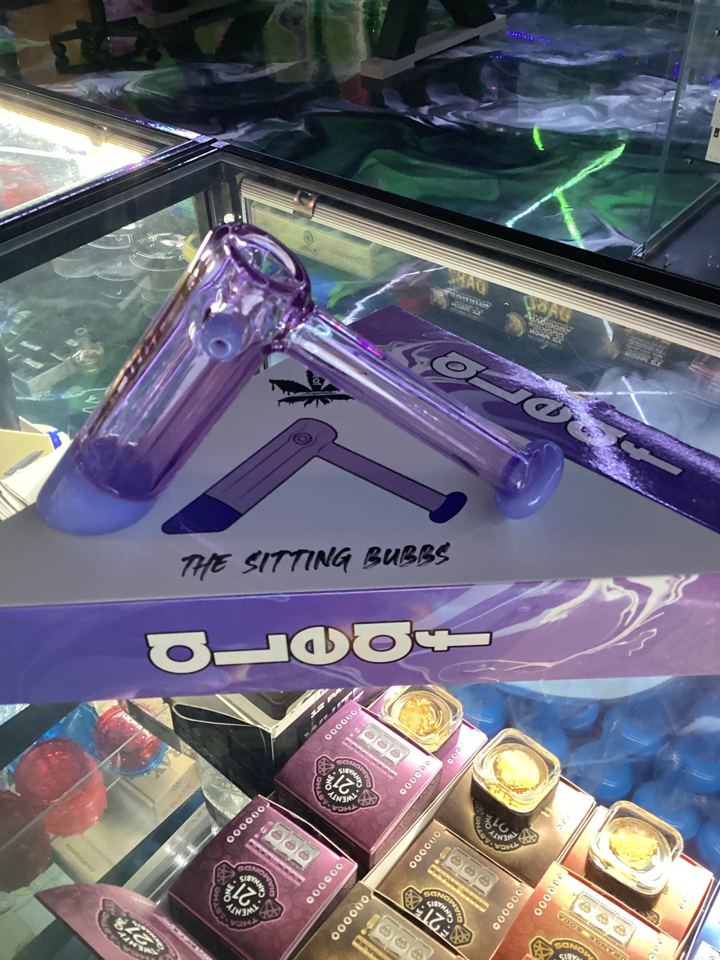 Aleaf the sitting bubbs purple