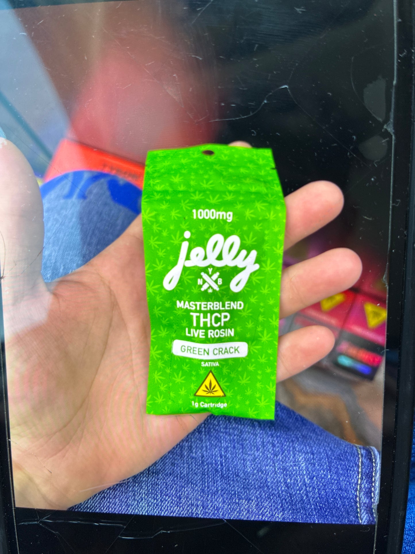 Jelly NYB masterblend 1g cartridge green C sativa