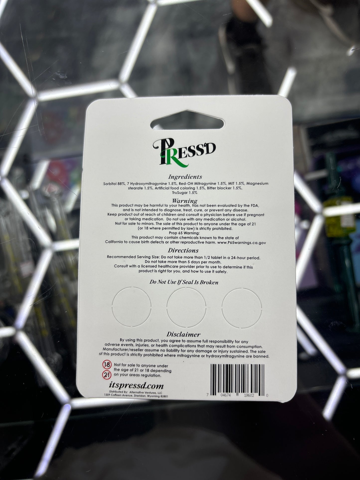 Pressed 7 hydroxymitragynine green the hulk blend 30mg