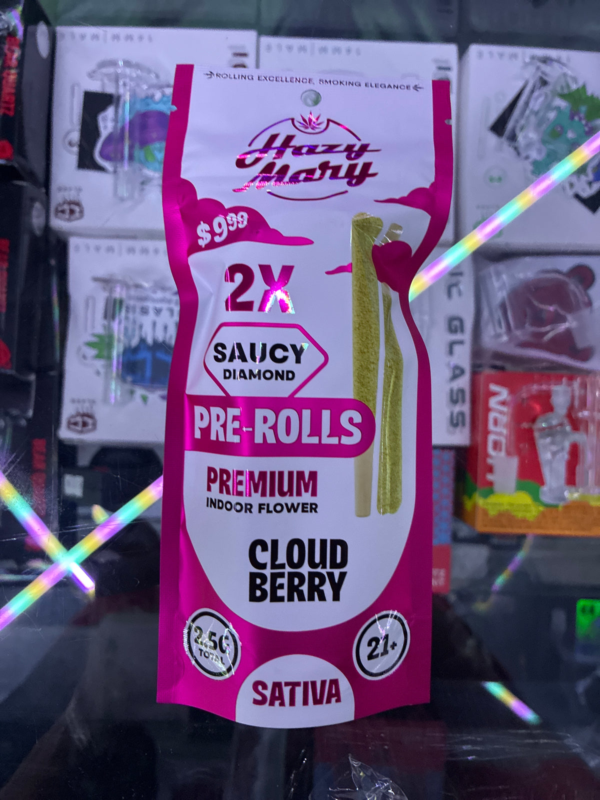 Hazy Mary 2x saucy diamond pre-roll 2.5g Cloud berry sativa