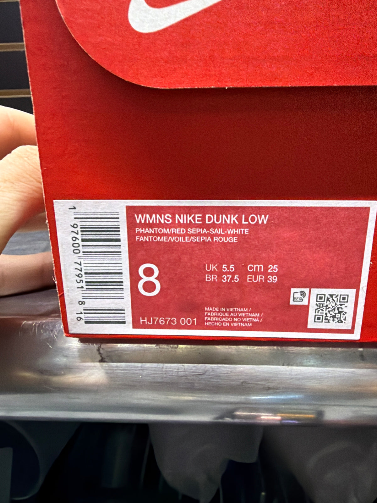 Nike Dunk Low Next Nature Red Sepia Size 8