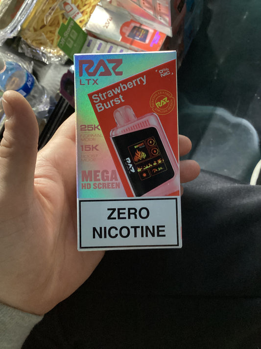 Raz LXT zero nicotine strawberry burst