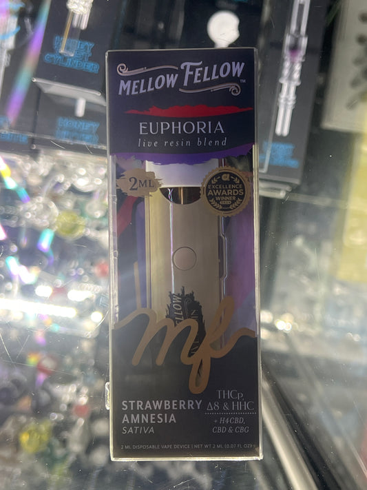 Mellow fellow, strawberry amnesia, live resin hybrid